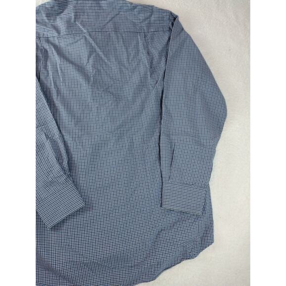 Scott Barber Men's 100% Cotton Blue Plaid Button Down Shirt Size Large‎ - Picture 10 of 10